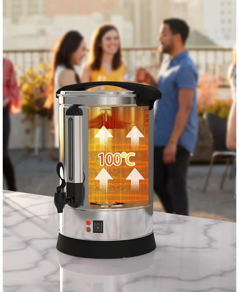gaomon 14L Commercial Stainless Steel Coffee Urn for Weddings, Parties, Meeting Rooms, Outdoor Bar, Lounges