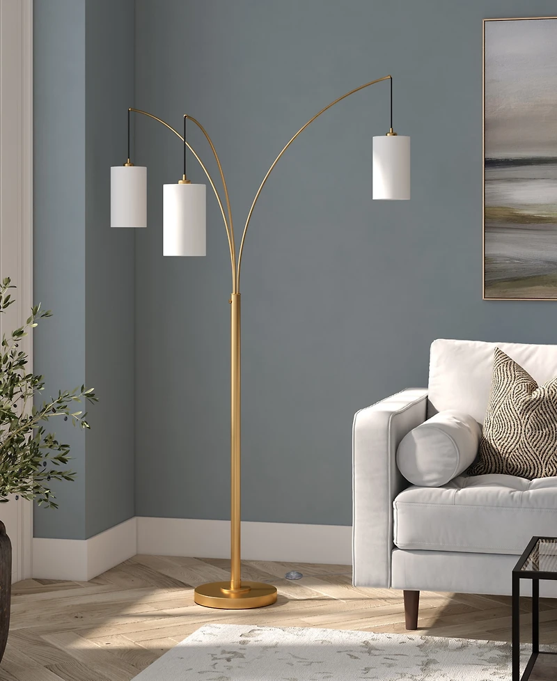 Hudson & Canal 83" Metal Aspen 3-Light Torchiere Floor Lamp