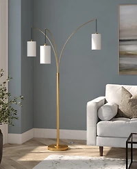 Hudson & Canal 83" Metal Aspen 3-Light Torchiere Floor Lamp