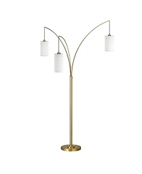 Hudson & Canal 83" Metal Aspen 3-Light Torchiere Floor Lamp