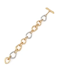 Robert Lee Morris Soho Two-Tone Sculpted Link Bracelet