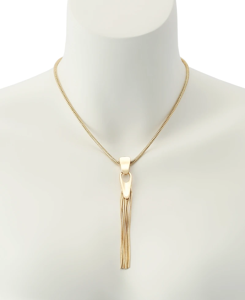 Robert Lee Morris Soho Gold Fringe Y Necklace