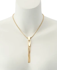 Robert Lee Morris Soho Gold Fringe Y Necklace