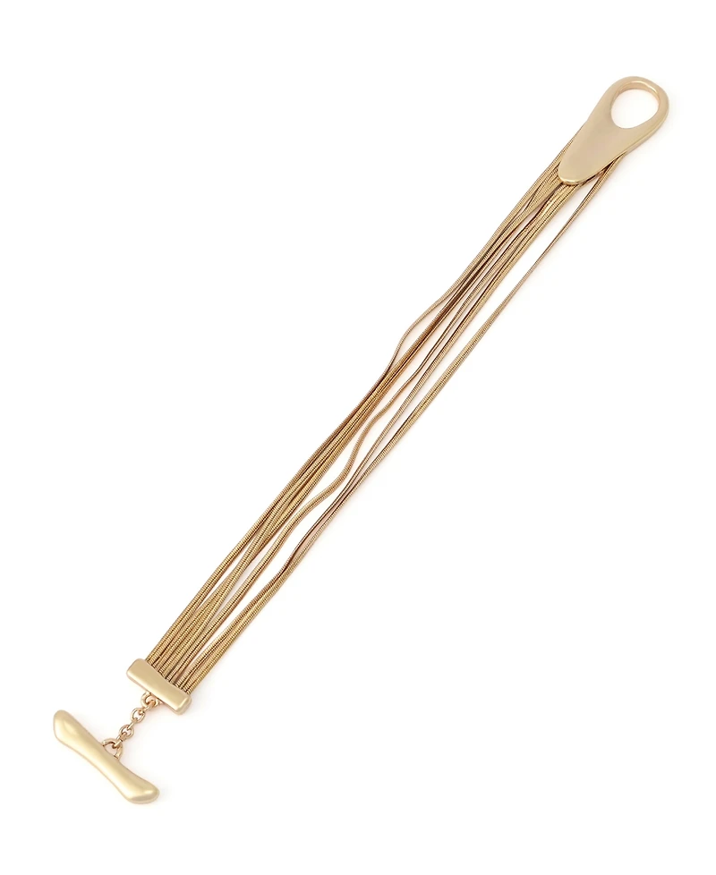 Robert Lee Morris Soho Gold Fringe Chain Toggle Bracelet
