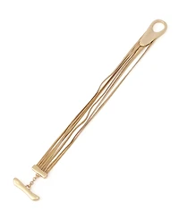 Robert Lee Morris Soho Gold Fringe Chain Toggle Bracelet