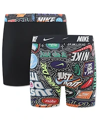 Nike Boys' 8-20 Printed Long Boxer Briefs, 2-Pack