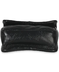Pre-Owned Saint Laurent Black Crinkled Calfskin Matelasse Micro Niki Airpods Case