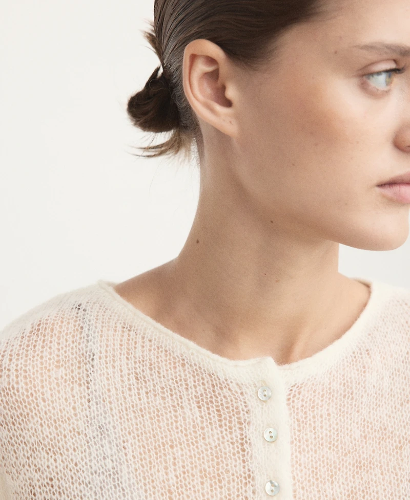 Mango Women's Open-Knit Wool Top