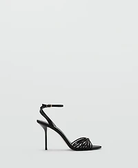 Mango Women's Straps Heeled Sandals