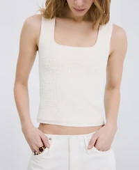 Mango Women's Textured Knit Top