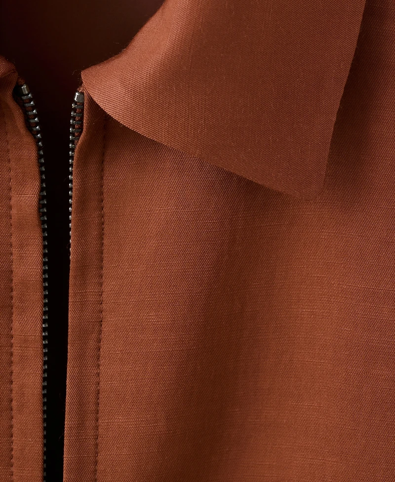 Mango Women's Pockets Linen-Blend Jacket