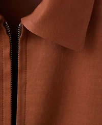 Mango Women's Pockets Linen-Blend Jacket