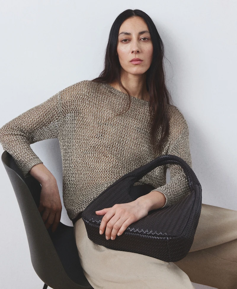 Mango Women's Lurex Knitted Sweater