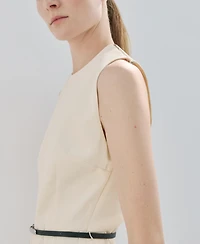 Mango Women's Open-Back Belted Jumpsuit
