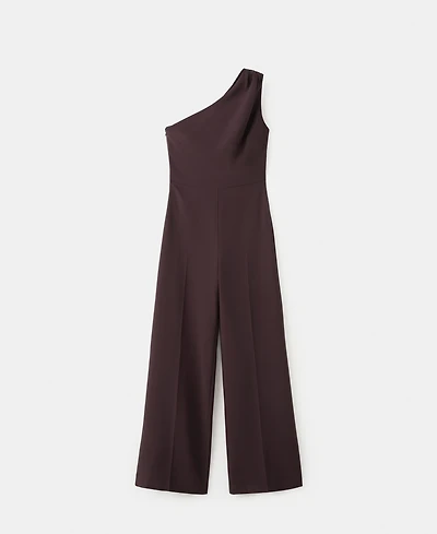 Mango Women's Fringed Scarf Asymmetrical Jumpsuit