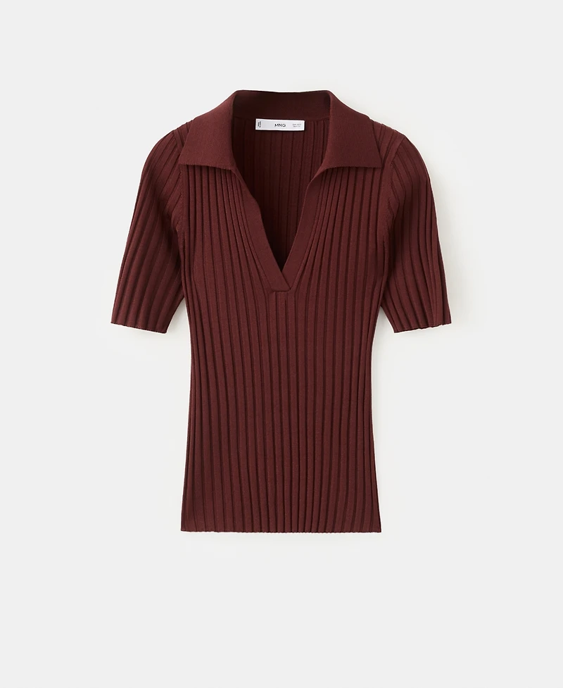 Mango Women's V-Neck Knit Sweater