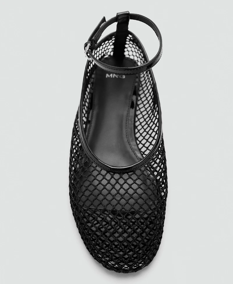 Mango Women's Mesh Bracelet Ballet Flats
