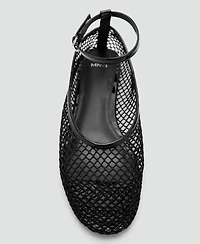 Mango Women's Mesh Bracelet Ballet Flats