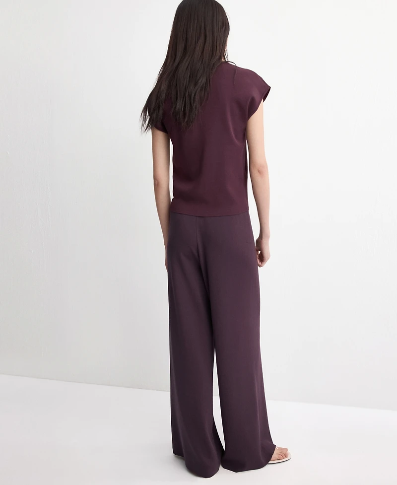 Mango Women's Mid-Rise Knit Pants