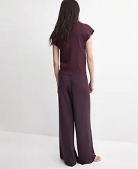 Mango Women's Mid-Rise Knit Pants