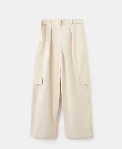 Mango Women's Belt Cargo Pants