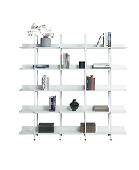 Streamdale Furniture 5-Tier Vintage Industrial Open Bookshelf with Metal Frame