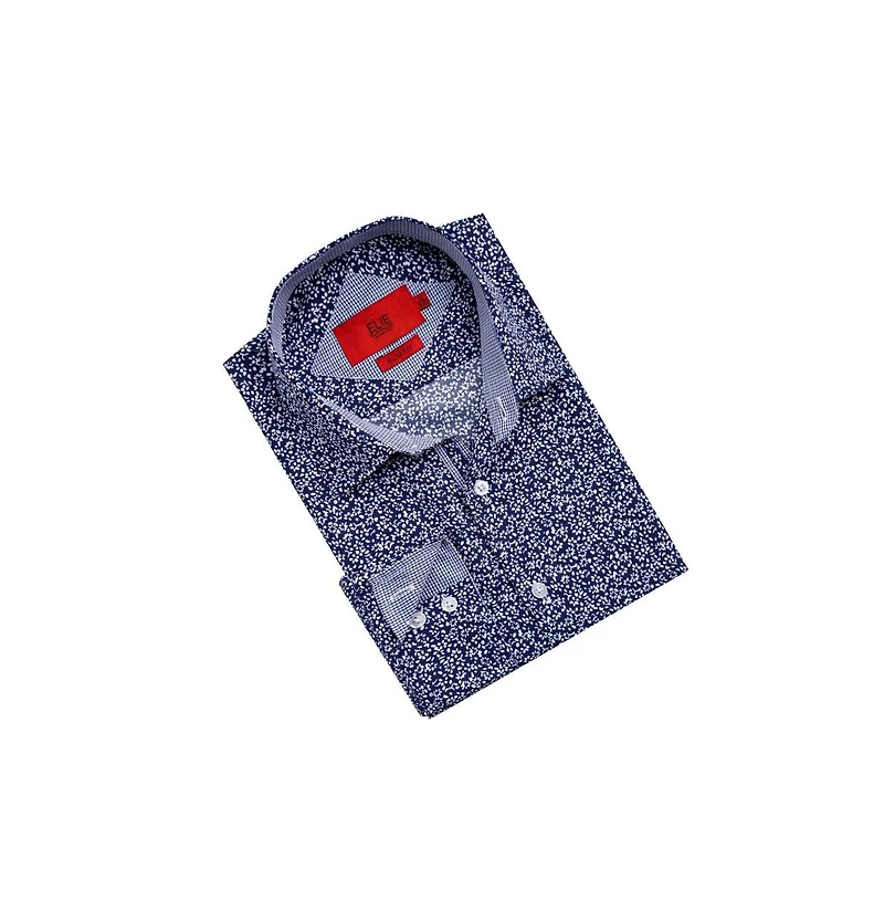 Elie Balleh Men's Slim Fit Floral Printed Button-Down Shirt