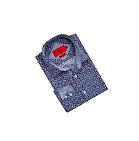 Elie Balleh Men's Slim Fit Floral Printed Button-Down Shirt