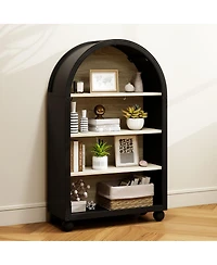Streamdale Furniture 4-Tier Arched Storage Cabinet with Metal Frame