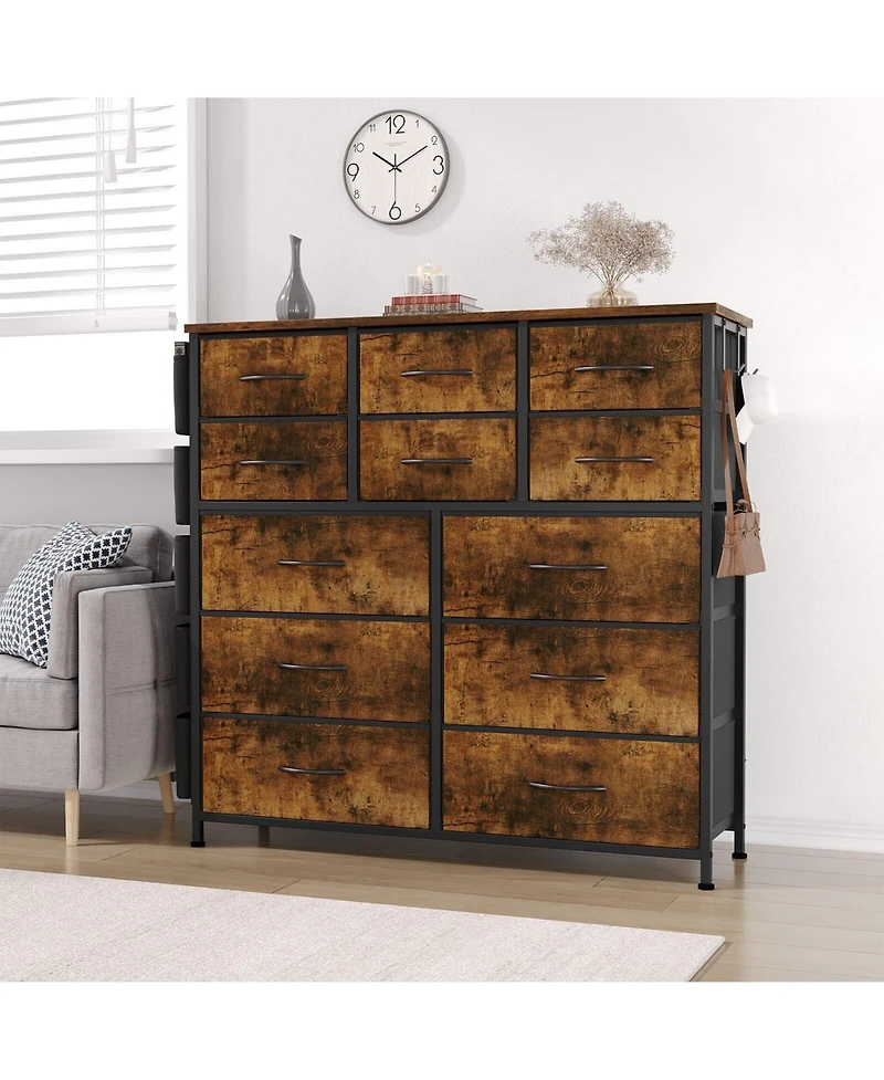 Garvee 12 Drawer Dresser for for Bedroom, Fabric Dressers and Chest of Drawers