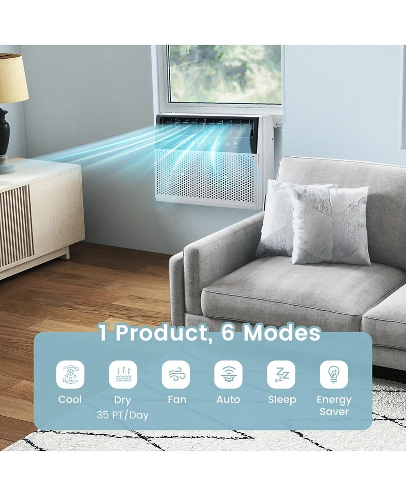 Ecooso 10000 Btu(Ashrae) Window Air Conditioner with Handy Remote