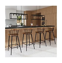 Butler Specialty Merrick Wood and Iron Spindle Bar Stool