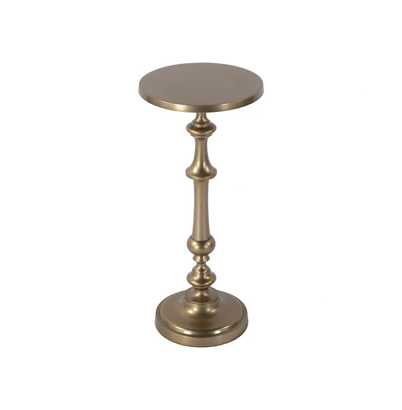 Butler Specialty Bartel 10.25 in. W Round Metal Pedestal Base End Table