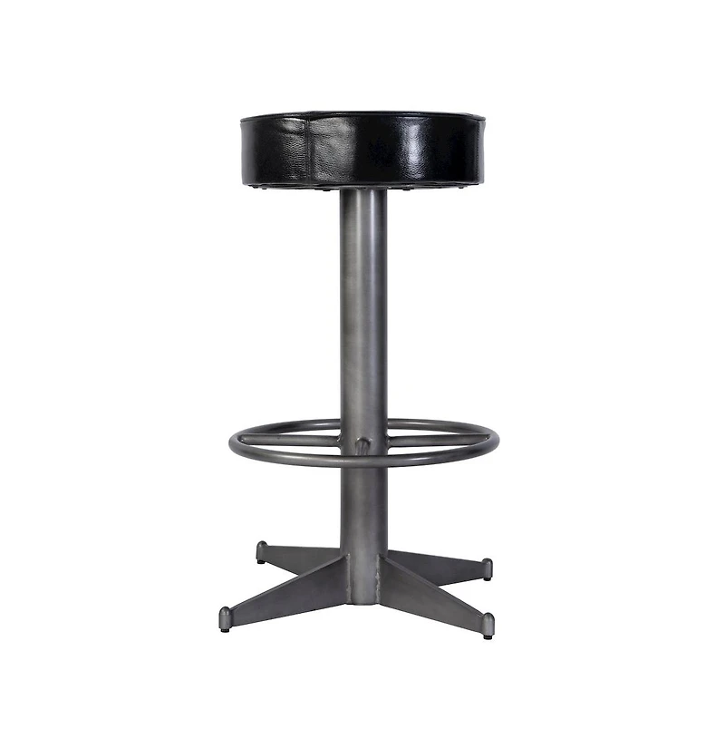 Butler Specialty Malcolm 30 in. Seat Height Leather and Iron Bar Stool