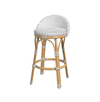 Butler Specialty Inez Seat Height Rattan Low Back Counter Stool