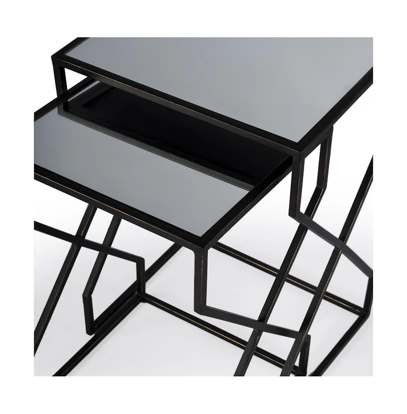 Butler Specialty Demi Modern Mirrored Nesting Tables