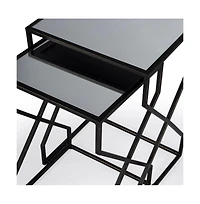 Butler Specialty Demi Modern Mirrored Nesting Tables