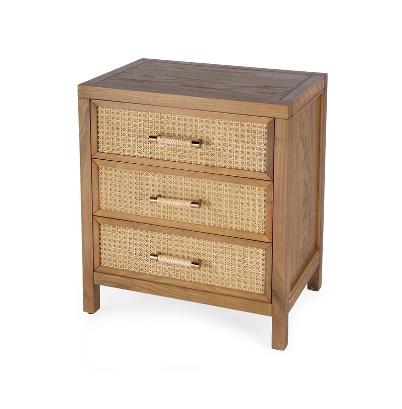Butler Specialty Mesa Cane and Solid Wood 3 Drawer Chest