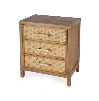 Butler Specialty Mesa Cane and Solid Wood 3 Drawer Chest