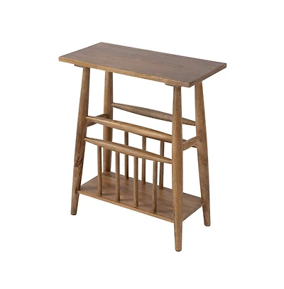 Butler Specialty Bowen 20 in. W Rectangular Solid Wood Side Table with Magazine Holder