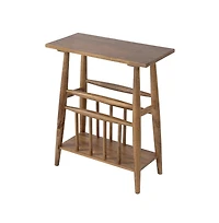 Butler Specialty Bowen 20 in. W Rectangular Solid Wood Side Table with Magazine Holder