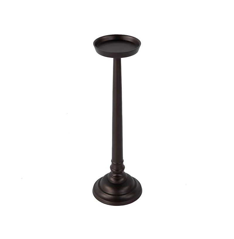 Butler Specialty Tilly 7 in. W Round All Metal Pedestal Base End Table
