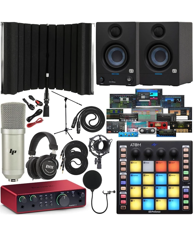 Scarlett 2i2 4th-Gen Usb-c Interface Full Studio Bundle