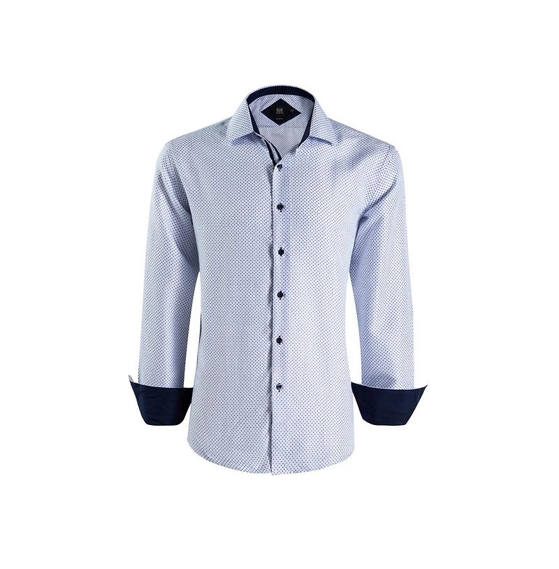 Elie Balleh Men's Slim Fit Micro Ditsy Button-Down Shirt