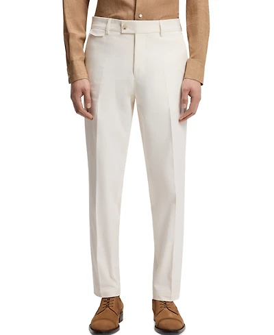 Boss by Hugo Men's Stretch-Cotton Poplin Tapered-Fit Pants