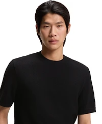 Boss by Hugo Men's Mercerized Cotton Basket Weave T-Shirt