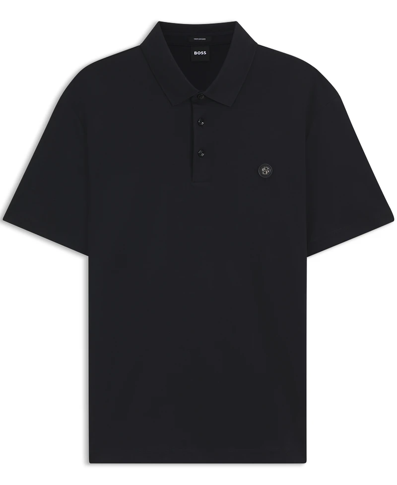 Boss by Hugo Men's Double B Monogram Mercerized-Cotton Polo Shirt