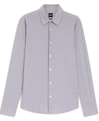 Boss by Hugo Men's Printed Performance-Stretch Jersey Slim-Fit Dress Shirt