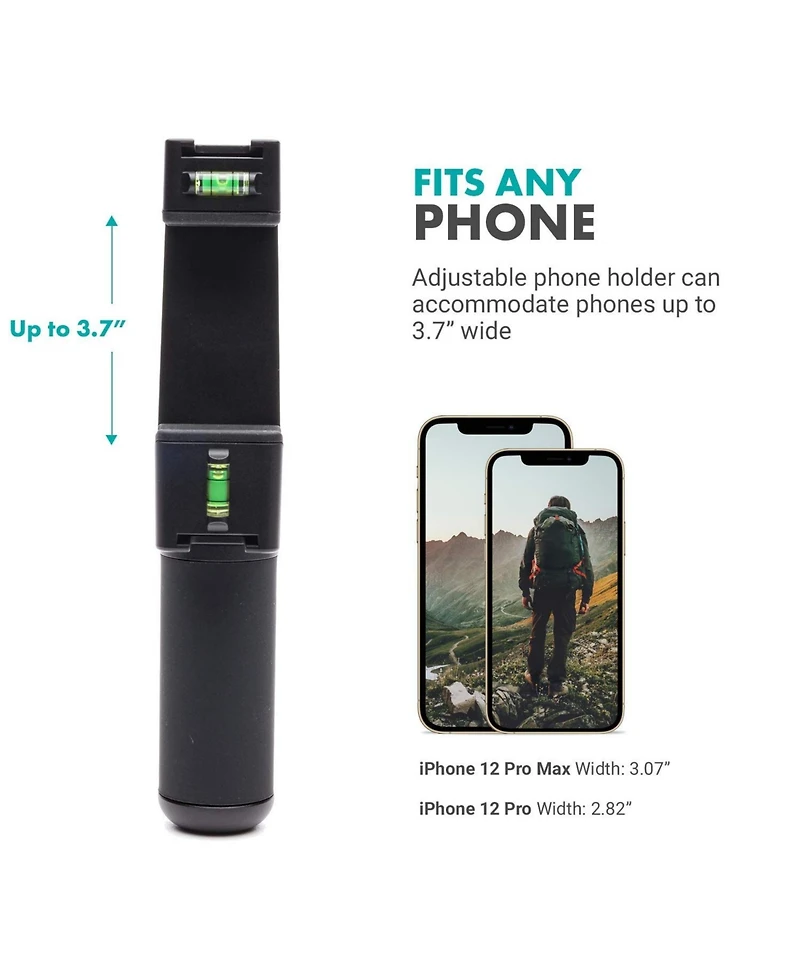 Movo P-3 Rotating Smartphone Tripod Mount with Vertical and Horizonal Positions