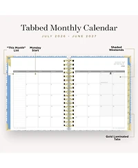 Gnuadz Academic Year Planner Weekly 2026-2027 Wirebound Tabs Stickers Ruler